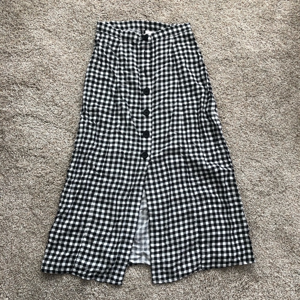 HM gingham midi skirt